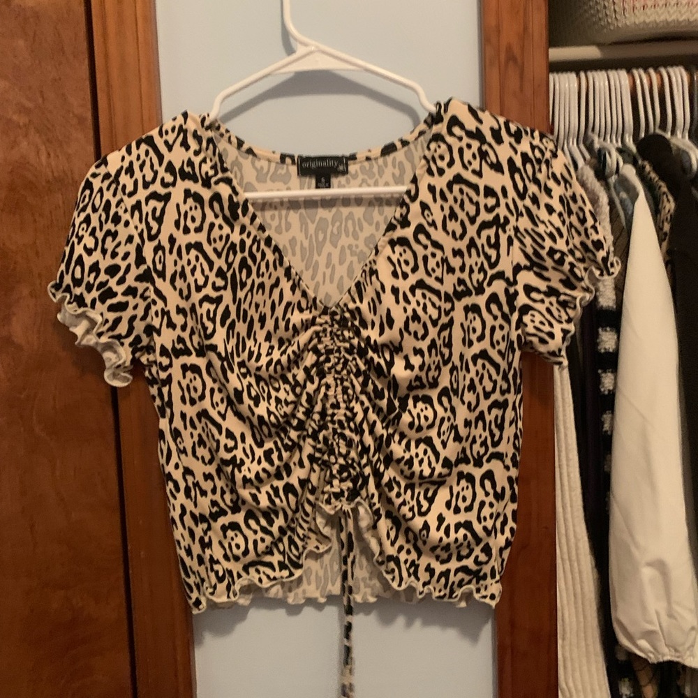 Cheetah print blouse